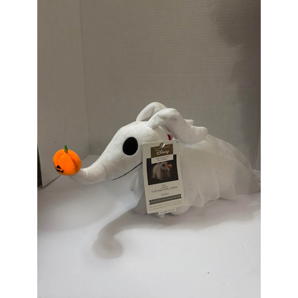 NWT Hallmark Disney Nightmare Before Christmas Zero Light Sound Plush